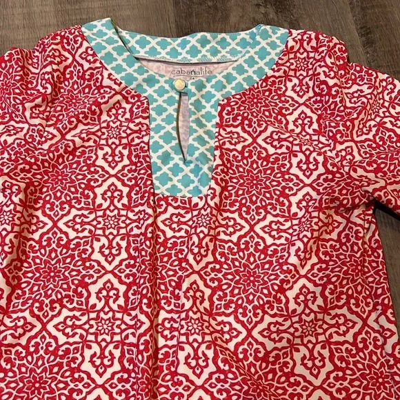 Cabana Life Santorini Long Tunic Cover-Up size 7-8 - Picture 5 of 7